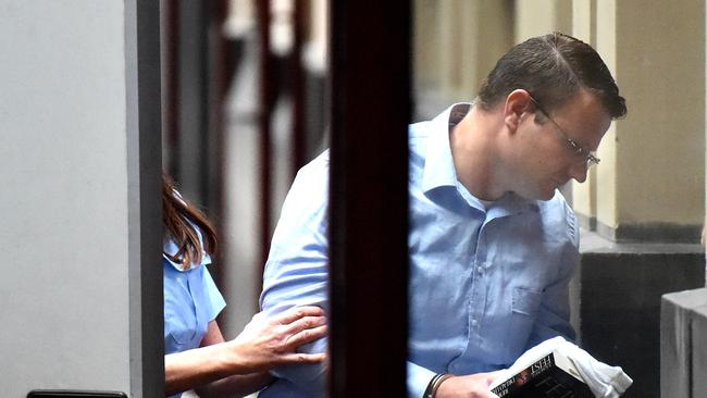 Christopher Lavery arriving at the Victorian Supreme Court during his trial. Picture: Nicole Garmston