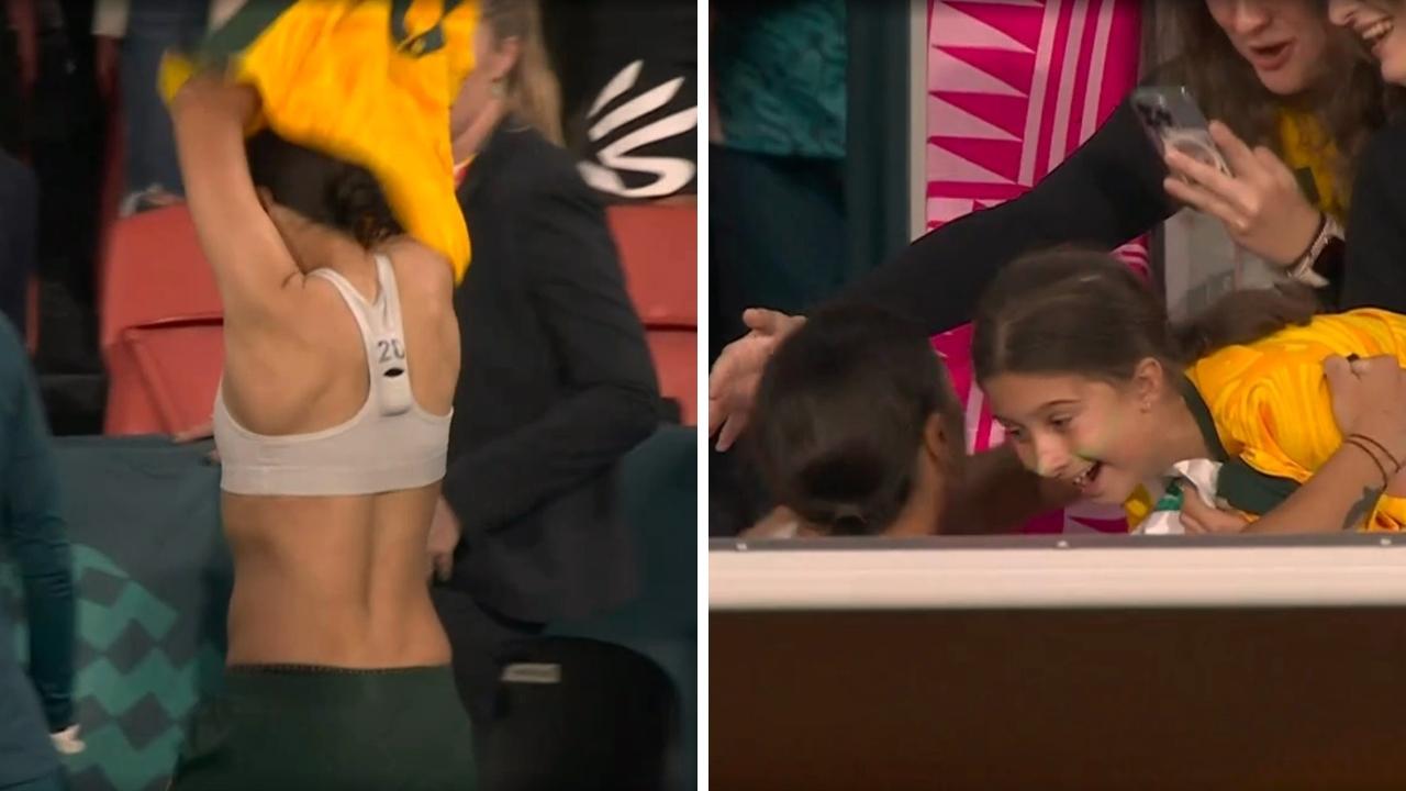 Sam Kerr strips off in act of pure class after historic Matildas win