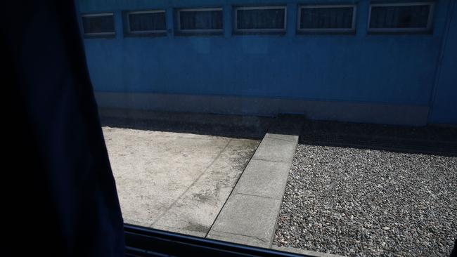 The Military Demarcation Line (MDL) in the border village of Panmunjom between South and North Korea in the DMZ. Picture: Chung Sung-Jun./Getty