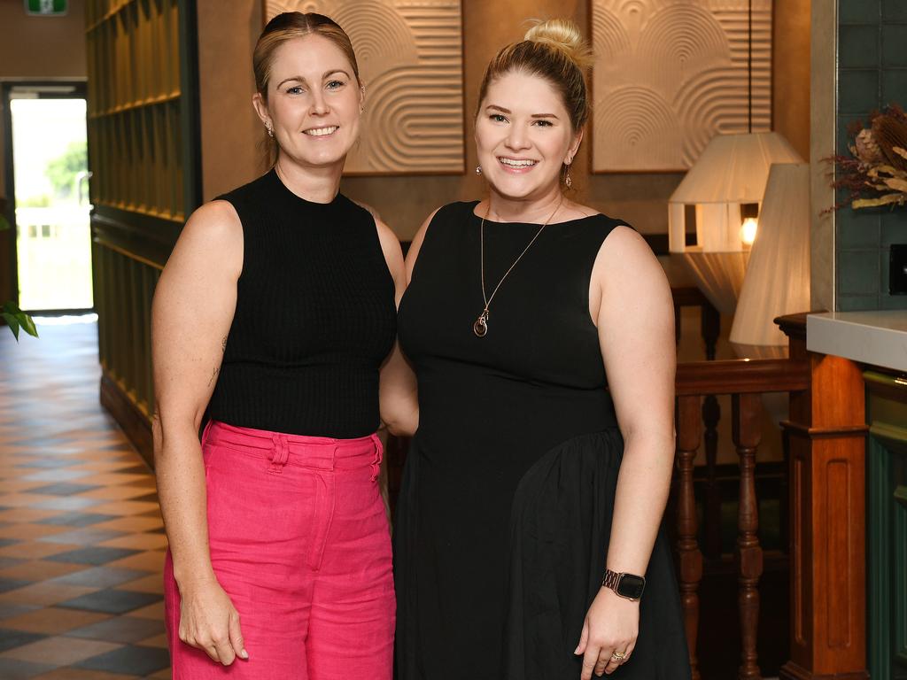 Samantha Edwards and Jessica Young at the Townsville Business Women's Circle's function. Picture: Shae Beplate.