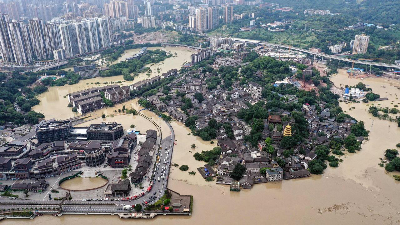 China has experienced both floods and heatwaves this year. Picture: China OUT