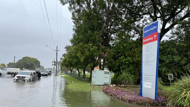 Ingham streets go underwater. Photo: Kieran Volpe.