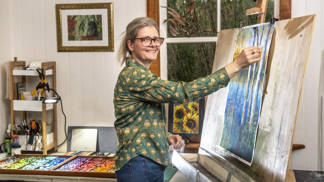 Susanne Wood found becoming an artist to be one of the things most beneficial for her mental health. Monday, October 11, 2021. Picture: Nev Madsen.