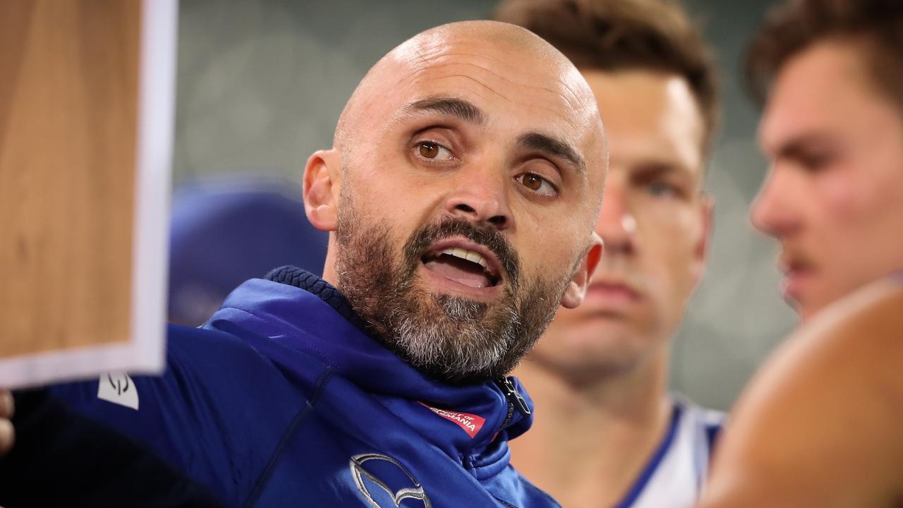 Rhyce Shaw has delivered a candid message to supporters and his players after a loss to Melbourne (Photo by Matt Turner/AFL Photos).