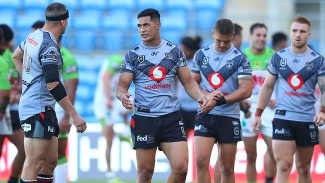 The Warriors will have to return to Australia for the NRL to resume. Picture: Getty Images