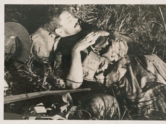 A very different appearance … an exhausted Bryan Rofe grabs a moment of rest while on the run in Dutch Timor, 1942. Incredibly, one of his men had a camera and his photos survived the ordeal. Picture courtesy Tom Trumble