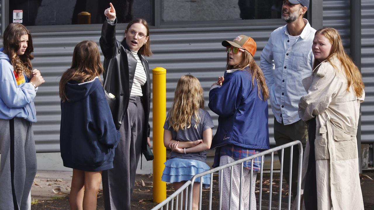 American actor Drew Barrymore arrives in Sydney after departing the Sunshine Coast after 10am with plans to visit Taronga Zoo with her family.