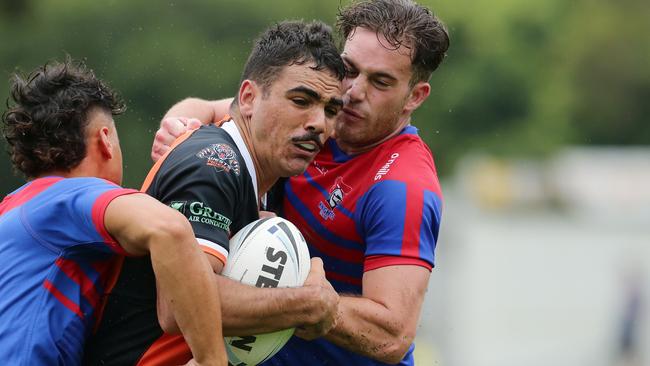 SG Ball football Wests Tigers versus Newcastle Knights at Balmain today with Balmain winning 26-22. Tigers Malakhi Donovan. Picture: David Swift