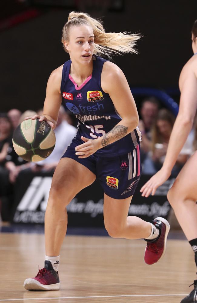 Seekamp won Adelaide’s MVP in her first season and this year led the Lightning to the WNBL grand final. Picture: Sarah Reed.