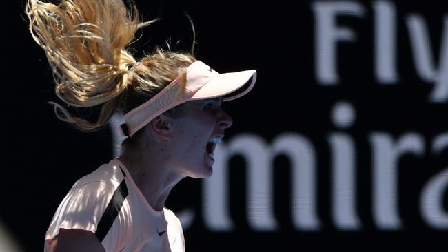 Ukraine's Elina Svitolina beats Katerina Siniakova in the second round. Picture: AFP