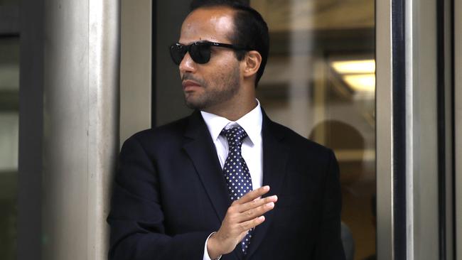 Former Trump campaign adviser George Papadopoulos outside court last year. Picture: AP