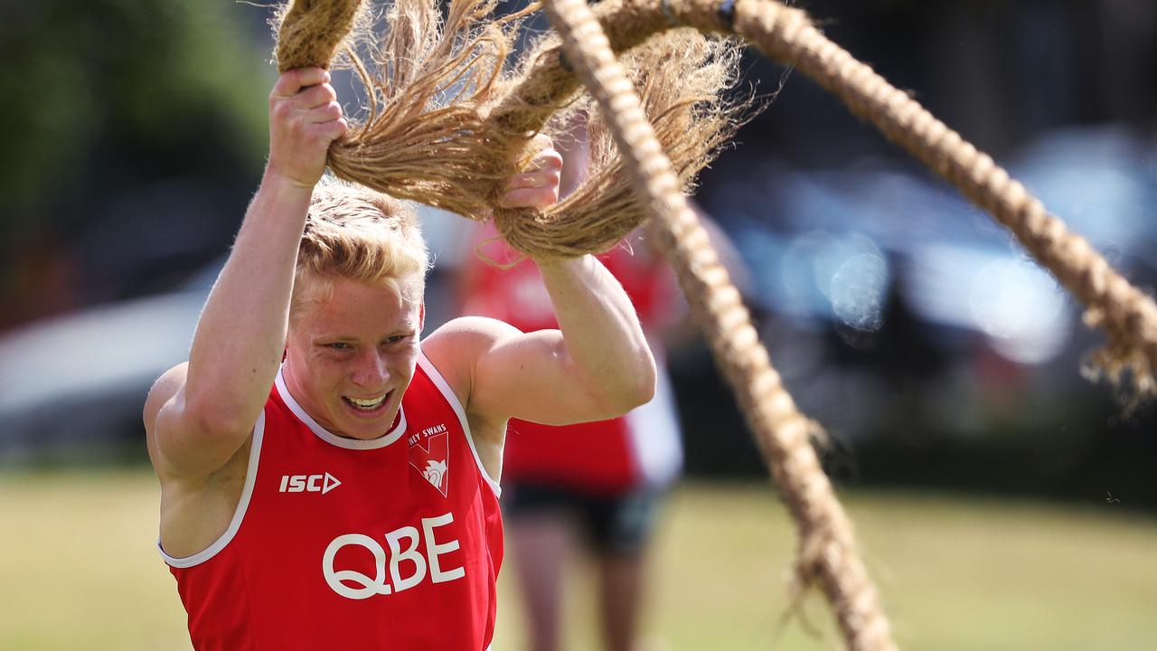 Isaac Heeney has completed a full pre-season for the first time in his career. Picture: Phil Hillyard