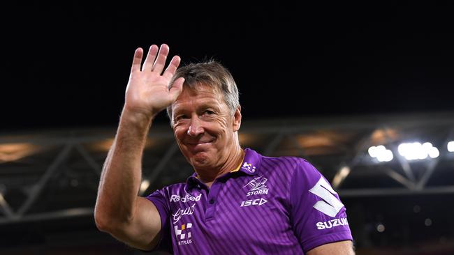 Craig Bellamy has been furious with the Storms defence heading into Grand Final qualifier. Picture: Getty Images.