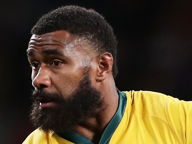 SYDNEY, AUSTRALIA - SEPTEMBER 07: Â Marika Koroibete of the Wallabies runs upfield during the International Test match between the Australian Wallabies and Manu Samoa at Bankwest Stadium on September 07, 2019 in Sydney, Australia. (Photo by Matt King/Getty Images)