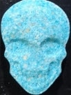 Skull shaped tablets with MYBRAND marking have been found containing high dose MDMA and dipentylone.