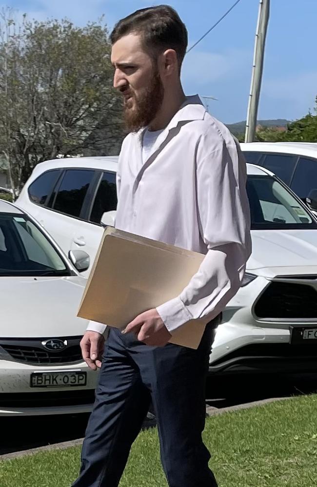 Bryce Cawley outside Taree Local Court on November 14.