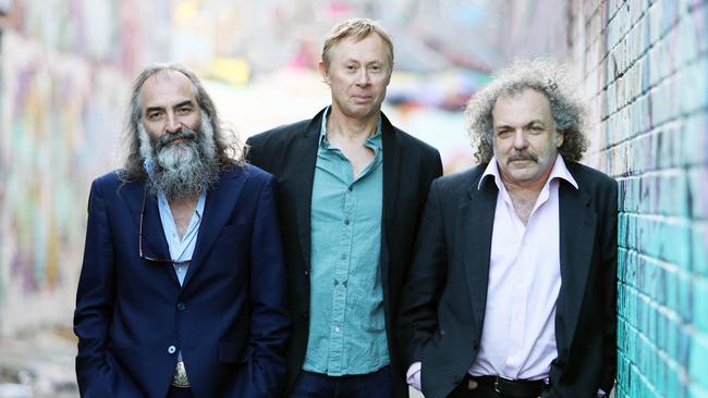 Warren Ellis, Mick Turner and Jim White will perform their eponymous debut album in Sydney and Hobart. Picture: Aaron Francis