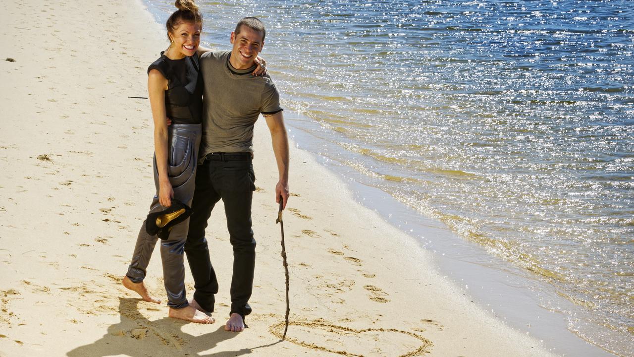 Lydia and Zhenya Tsvetnenko in happier times near Perth’s Canning Bridge.