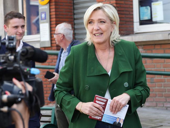 Marine Le Pen on the campaign trail earlier this month. Picture: Denis Charlet/AFP