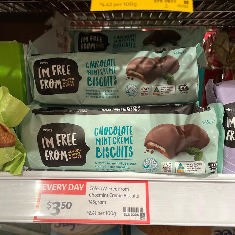 Coles has increased its range of allergen-free food. Picture: Supplied