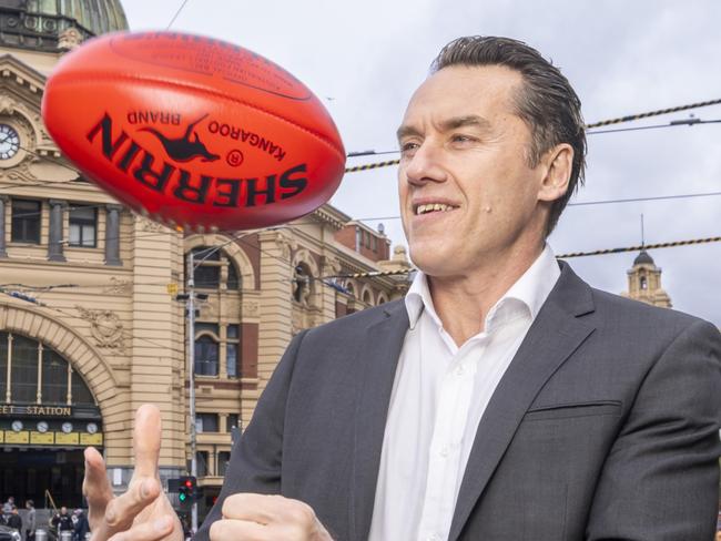 Melbourne Lord Mayor hopeful Anthony Koutoufides is calling for the Grand final Parade to be brought back to the CBD. Picture by Wayne Taylor 20th September 2024