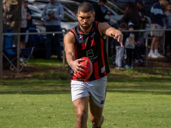 Former Crow Curtly Hampton has been one of Plympton's most important players. Picture: Bailey Gibbs - Quick Flick Media