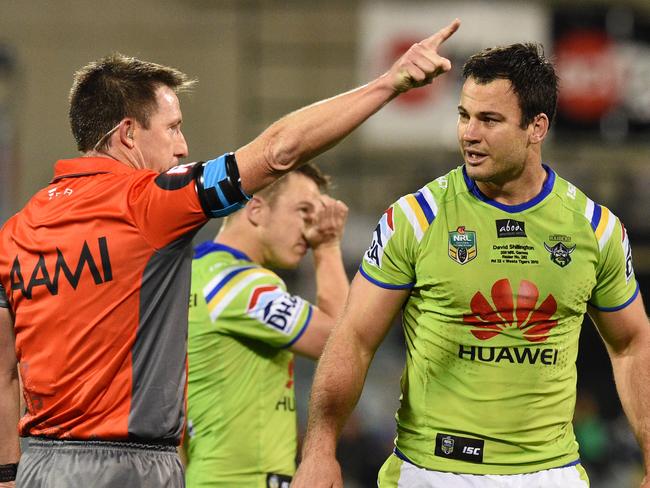 David Shillington was sent off in his 200th NRL game.