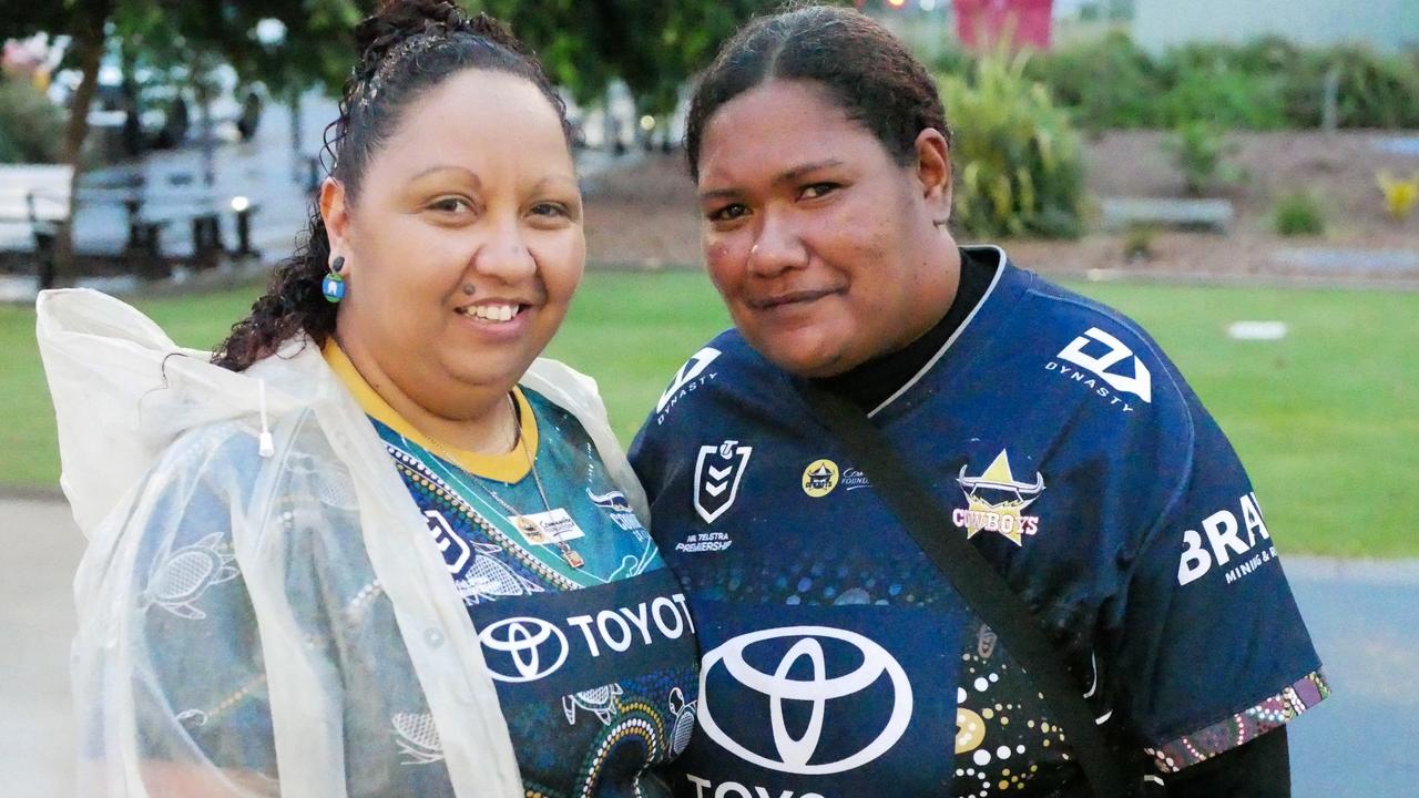 Naomi and Barbara Stanley head into Queensland Country Bank Stadium for the NRL All Stars on Friday night. Picture: Blair Jackson