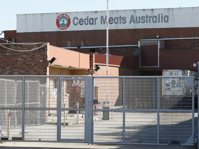 MELBOURNE, AUSTRALIA - MAY 05: A general view of Cedar Meats abattoir in Brooklyn on May 05, 2020 in Melbourne, Australia. There are now 45 confirmed COVID-19 cases linked to the Cedar Meats abattoir in the Melbourne suburb of Brooklyn, one of the largest coronavirus (COVID-19) clusters in Victoria. All 350 onsite staff have now been tested for COVID-19, after one of the abattoir workers tested positive to the virus on April 27. (Photo by Darrian Traynor/Getty Images)