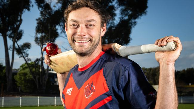 Star East Torrens recruit Josh Barrett shows off his new colours. Picture: Morgan Sette