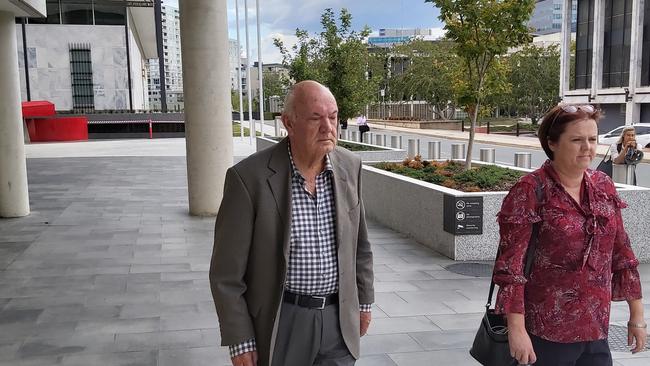 John Walter Cattle, a former Canberra tennis coach, leaves the ACT Supreme Court on the first day of his historic child sex offence trial. Picture: Craig Dunlop