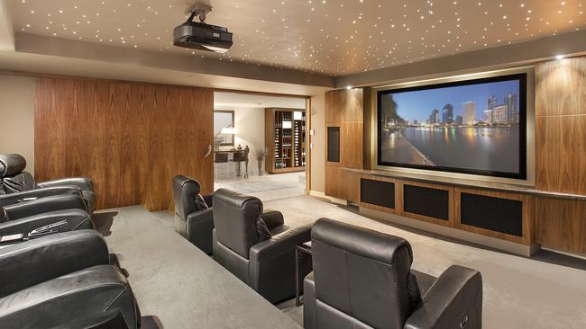 Among the many features of 7 Knightsbridge Parade, West Sovereign Islands, is a state of the art theatre room.