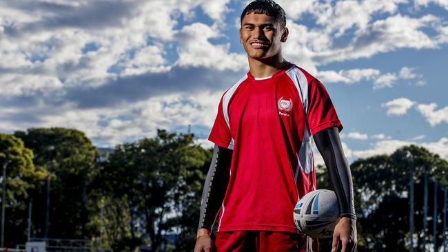 Brendan Piakura is training inside the Broncos’ first-grade bubble. Picture: Jerad Williams