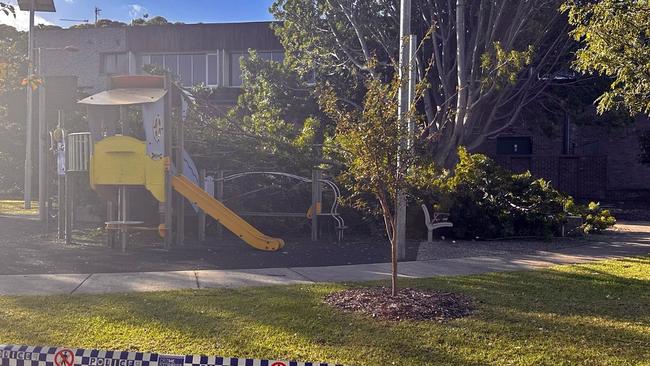 Four people, including a child, were injured after tree fell on a playground. Picture: ABC