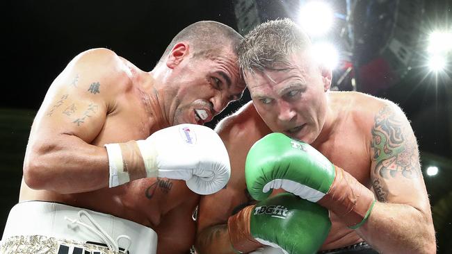 Danny Green beat Anthony Mundine in more than slightly controversial circumstances.