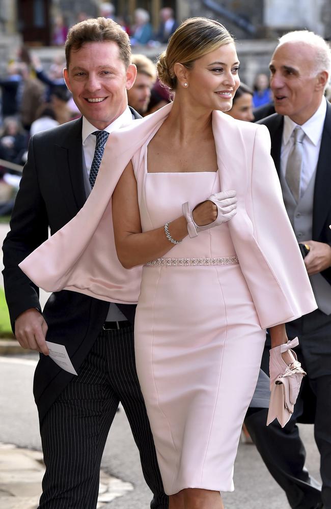 Nick Candy and his wife, Holly Valance. Credit: Matt Crossick, Pool via AP