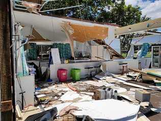 WRECKED: The large storm that hit Maclean also destroyed the Big River Sailing Club's clubhouse and a storage compound. Picture: Contributed