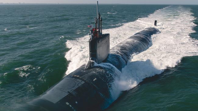 A Virginia-class attack submarine, Montana (SSN 794). Picture: US Navy/Ashley Cowan