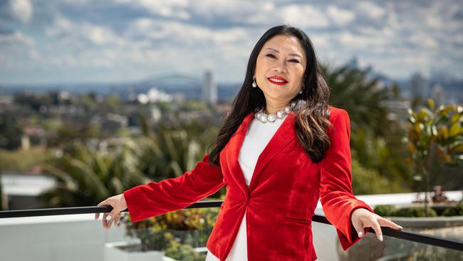 Real estate agent Monika Tu in Sydney’s Bellevue Hill. Photo: Julian Andrews