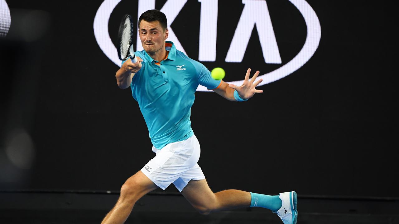 Bernard Tomic lost in the first round of the Australian Open to Marin Cilic. (Photo by Quinn Rooney/Getty Images)
