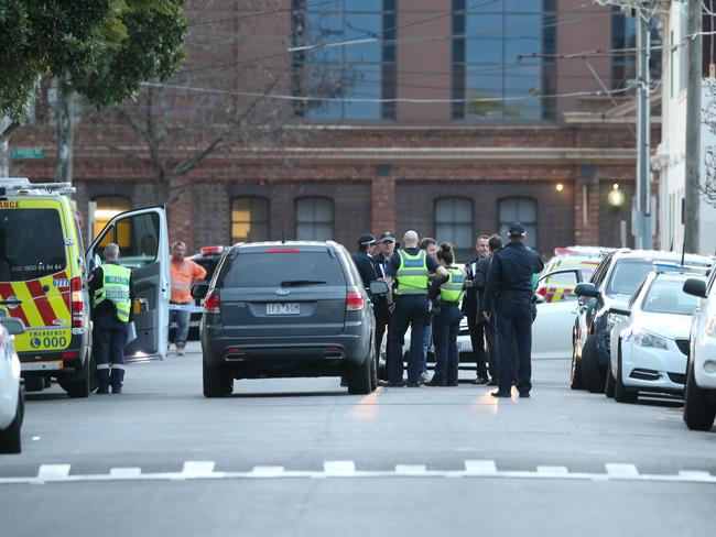 Police responded to reports the woman’s body had been found in the Westbank Terrace house about 4pm. Picture: David Crosling