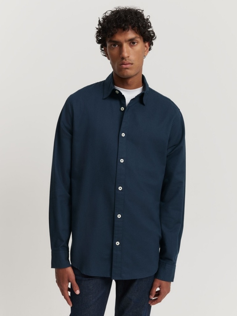 Country Road Regular Fit Australian Good Earth Cotton Brushed Twill Shirt. Picture: THE ICONIC.