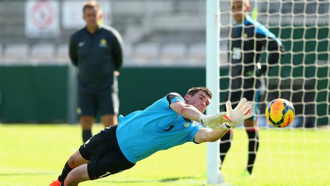 Mat Ryan at training.