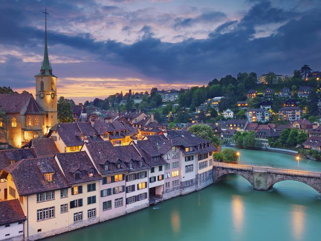 The dramatic sunset over Bern, which — despite being the Swiss capital — is shamefully overlooked by tourists.