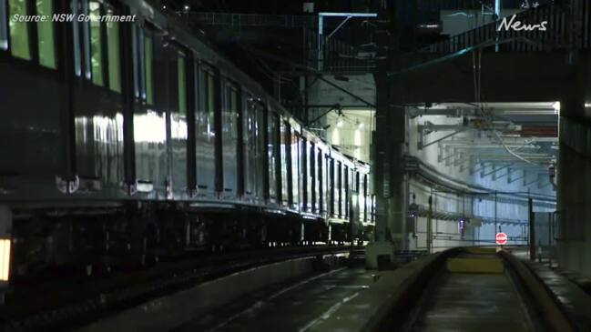 Sydney Metro Train testing under the harbour