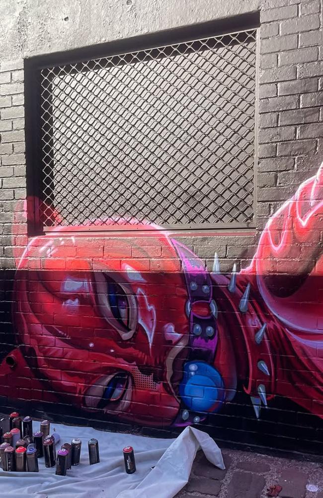 The mural has been branded “porn-themed, adult sexual fetishes”. Picture: Instagram
