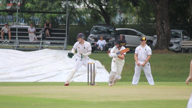 James Nelson. AIC First XI cricket between St Peters Lutheran College and St Laurence’s College. Saturday February 10,2024.