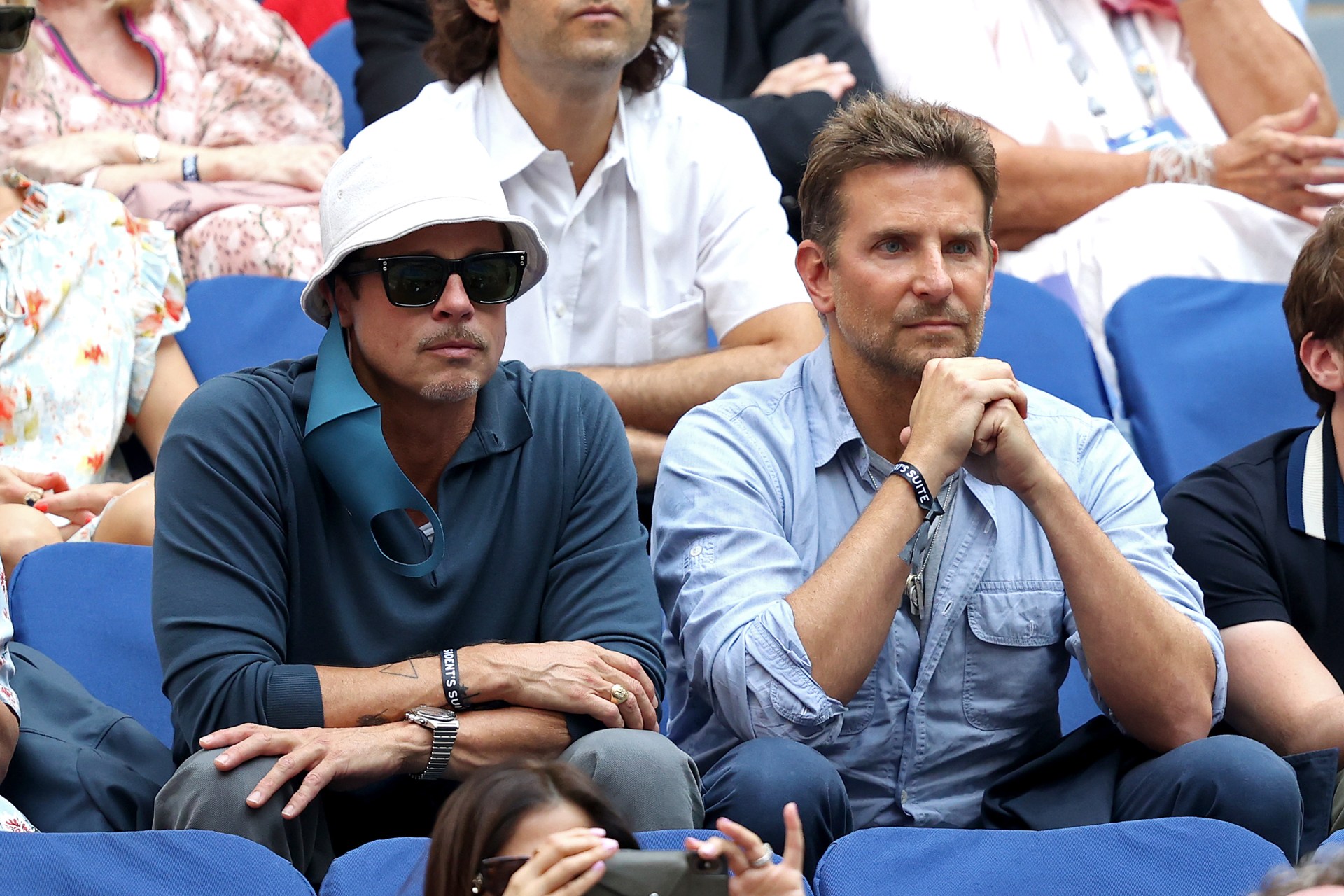 <h3>2021</h3><p>&nbsp;</p><p>At the US Open Men's Singles final with Brad Pitt, dog tags around his neck for good luck</p>