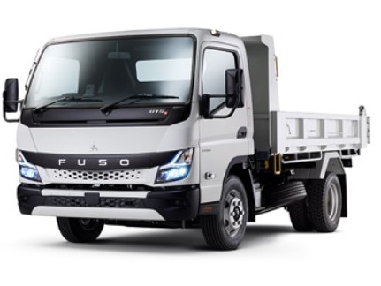 An image of a Mitsubishi Fuso Canter tipper truck, similar to the vehicle that was destroyed by the fire. Picture: Supplied