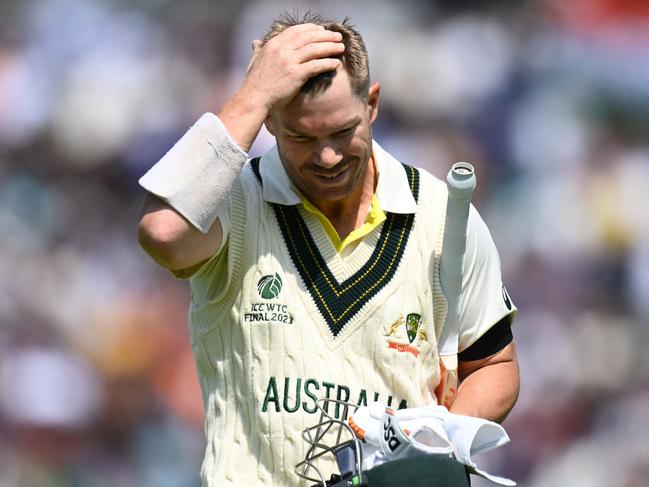 The jury is still out on David Warner’s role in the Australian Test team. (Photo by Glyn KIRK / AFP)